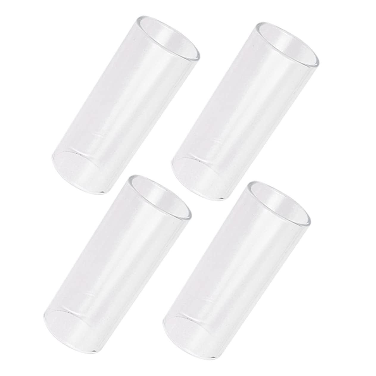 Ifundom 4Pcs Glass Guitar Slides Practical Finger Slider For Electric Acoustic Instruments Excellent Sustain Tone Sound For Begi