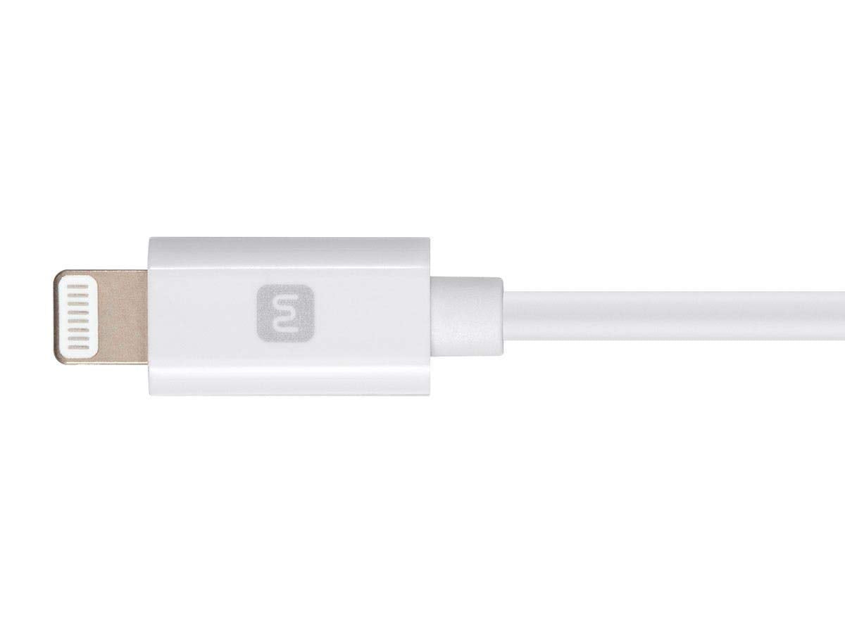Monoprice Apple MFi Certified Lightning to USB-C Sync Cable 138383 White 3 Feet