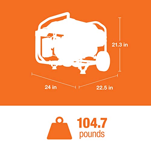 Generac 7721 Gp3600 3,600 Watt Gas Powered Portable Generator   Cosense Technology   Powerrush Advanced Technology   Reliable Po