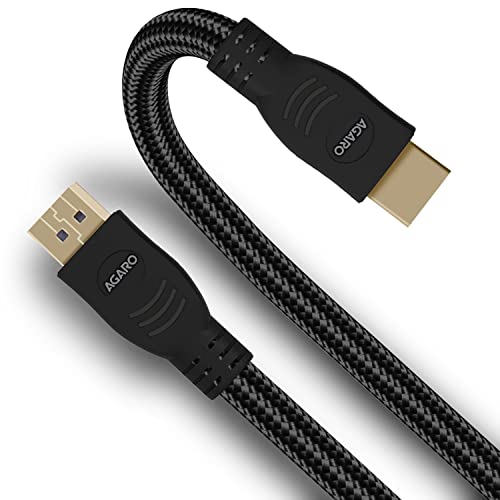 Agaro Hdmi To Hdmi V2.0 Nylon Braided Cable For Monitor, Television, Dvd Player (Black, 3M)