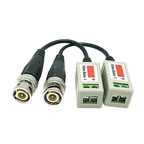 5 Pack (10 Pcs) Mini Cctv Bnc Video Balun Transceiver With Pigtail, Video Passive Balun For Hd Tvi/Cvi/Ahd/Analog/960H Camera