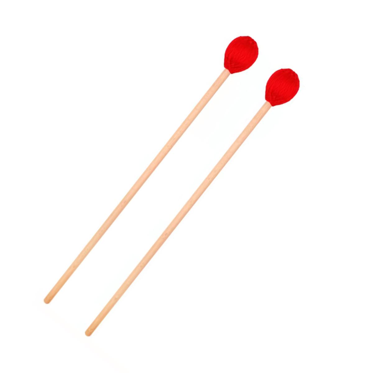 Marimba Mallets Medium Red Hard Yarn Head Keyboard Marimba Mallets With Maple Handles For Percussion Marimba Playing