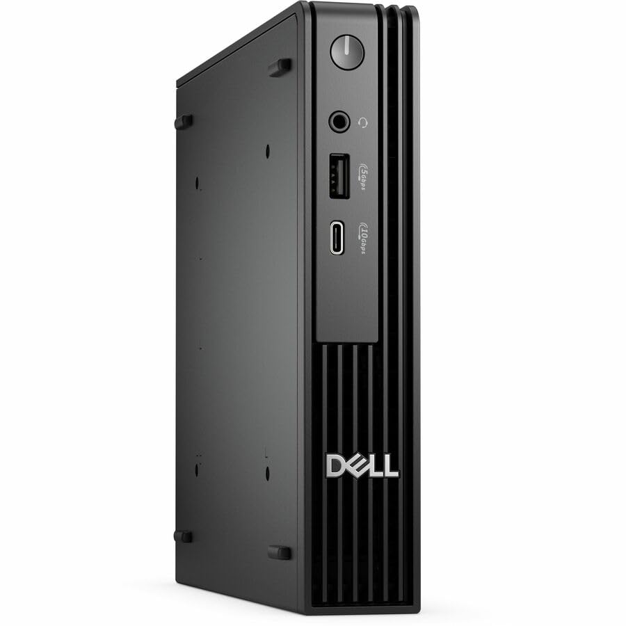 Dell Pro Micro QCM1250 Desktop Computer - Intel Core i5 14th Gen i5-14500T - 8 GB - 256 GB SSD - Micro PC - Black