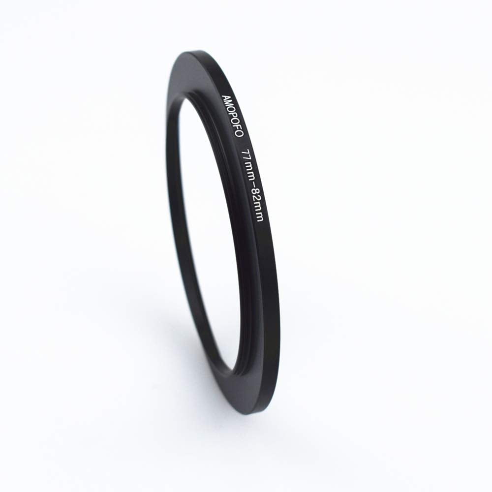 77Mm 82Mm Metal Ring/77Mm To 82Mm Step Up Ring For Filters,Made Of Cnc Machined With Matte Black Electroplated Finish,Compatible With All 77Mm Camera Lenses & 82Mm Accessories