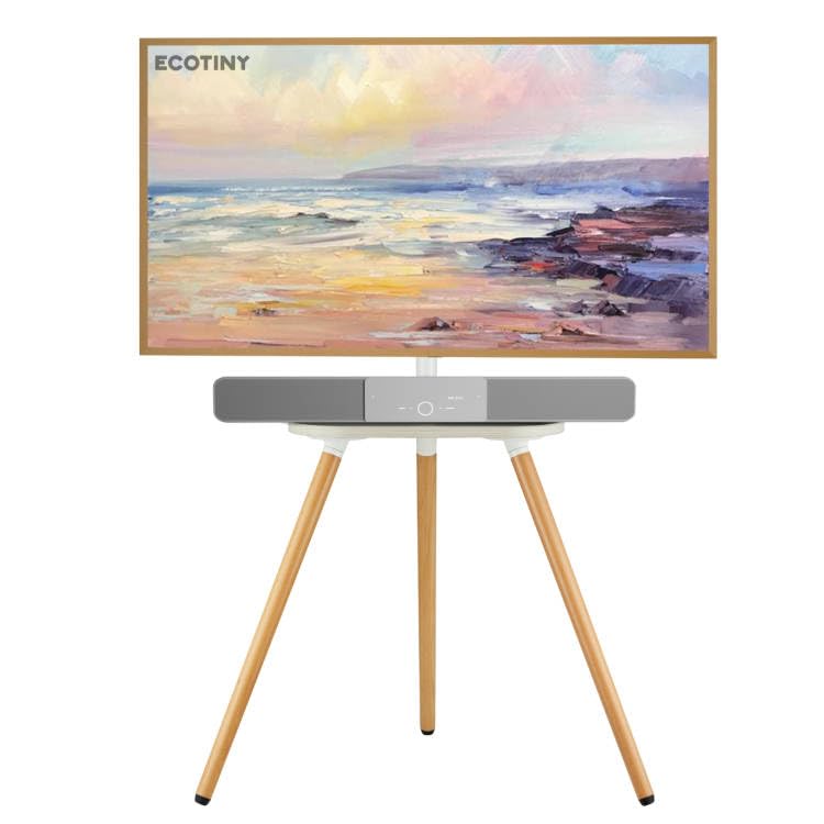 Ecotiny Tripod Easel Tv Stand For 40 To 65 Inch Lcd Led Oled Screen, Height Adjustable And Swievel Floor Tv Stand, Corner Tv Sta