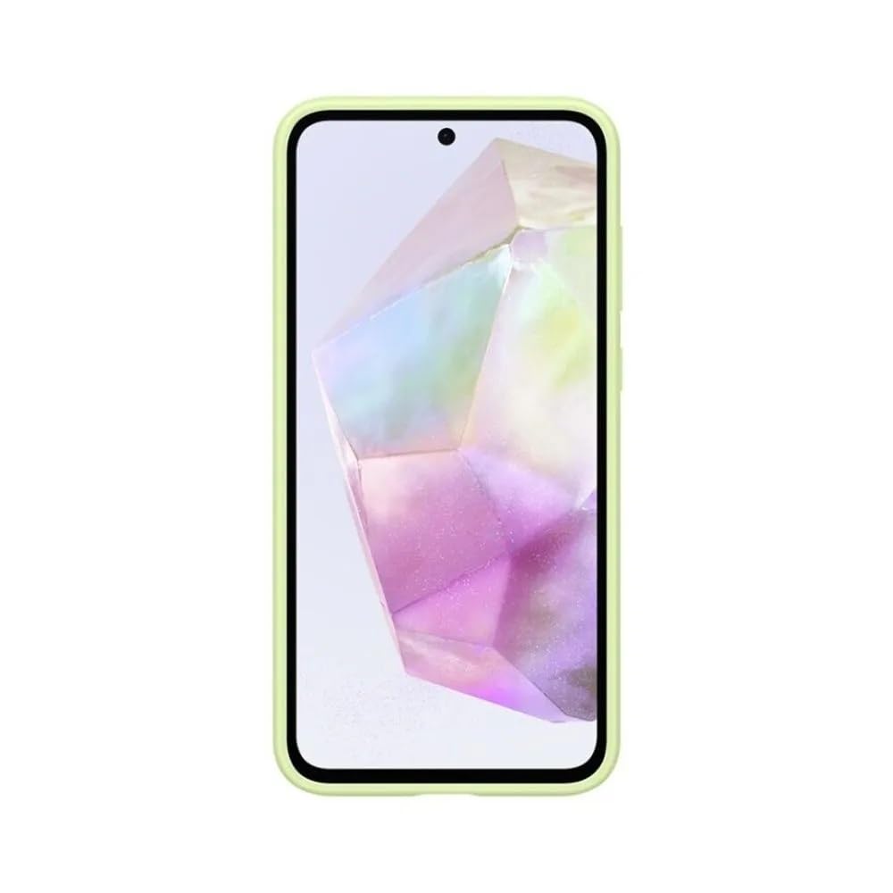 Samsung Card Slot Cover Case With Card Slot For Galaxy A35 5G, Lime