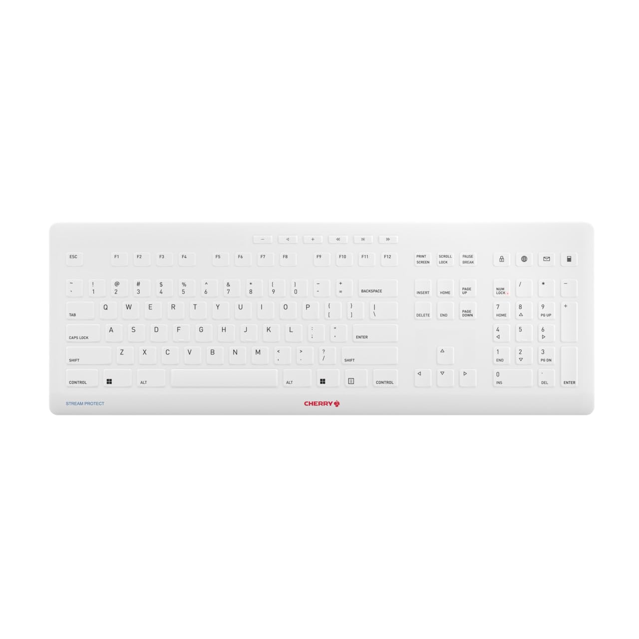 Cherry Stream Protect Wireless Keyboard For The Medical Industry Full Size Removable Cover For Hospital, Dentist, Cleanroom, Lab