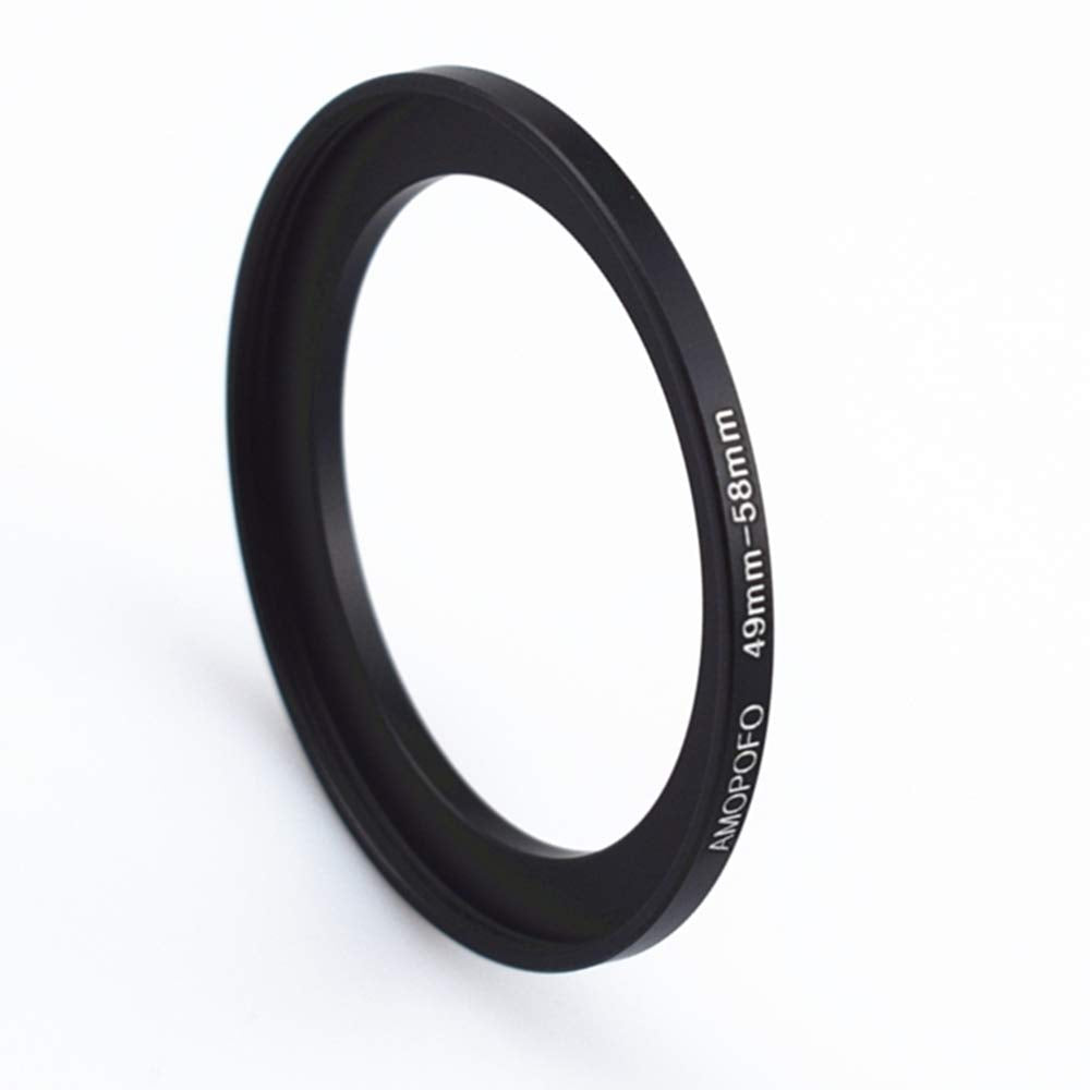 Metal Step Up Ring Adapter 49Mm To 58Mm Step Up Lens Adapter Ring For Filters,Made Of Cnc Machined Space Aluminum With Matte Black Electroplated Finish