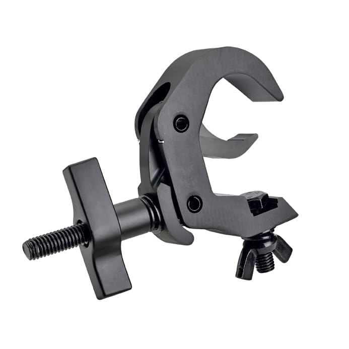 ProX T-C12H-BLK Aluminum Self-Locking M10 Clamp with Big Wing Knob for 2' Truss Tube Capacity 330 lbs. Black Finish