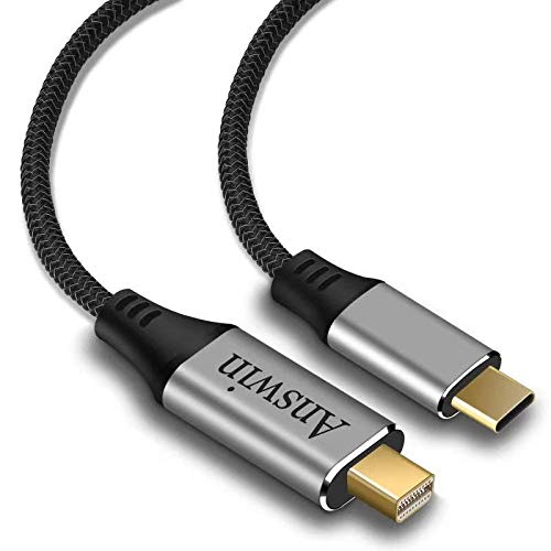 Answin Usb C To Mini Displayport, 6Ft 4K@60Hz Thunderbolt 3 To Mini Displayport Cable Compatible For Iphone 15 Series, M1/2 Macb