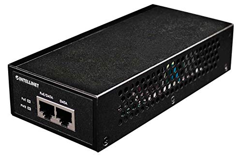 Intellinet Gigabit Poe+ Injector With Metal Housing   Converts Non Poe To Poe Connections   Use Cat5E / 6 Ethernet Cable With Rj