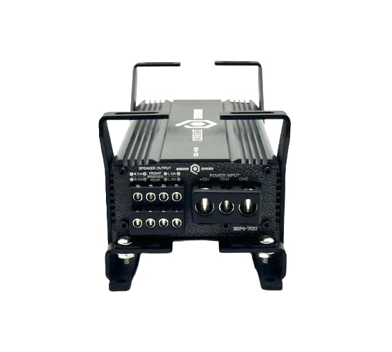 Droppin Hz 2Hd Mini 2 Amp Rack, Compact Laser-Cut Steel Audio Equipment Rack For Motorcycle Installs, Amps Rack With Black Powd