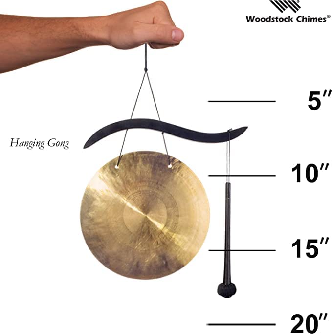 Woodstock Wind Chimes For Outside, Garden Decor, Hanging Gong, 17'' Wind Gongs For Outdoor, Patio, Home Or Garden Decor Christma