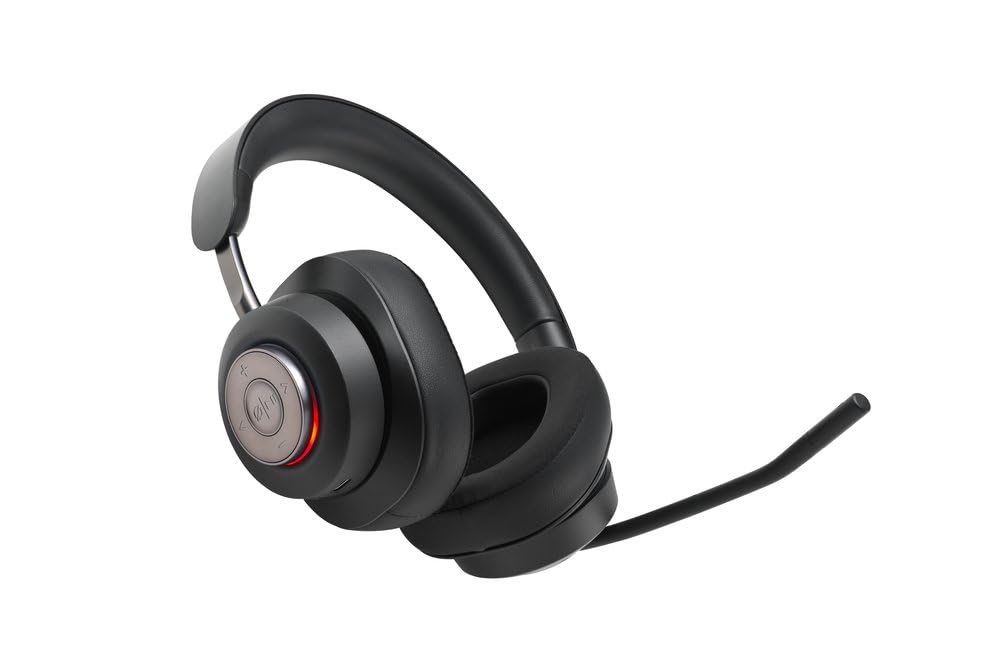 Kensington AH3X Bluetooth Headset, Wireless Over-Ear Headset, Boom Microphone, LED Indicator, Earcup Controls (K83455WW)