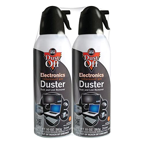 Dust Off Compressed Gas Dusters, 10 Oz, Pack Of 2