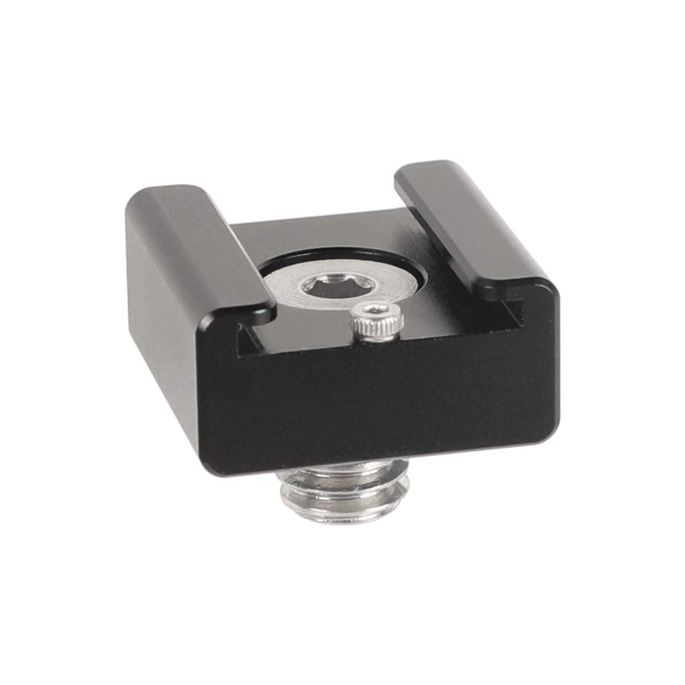 Camvate 3/8'' 16 Cold Shoe Mount Adapter With Locating Pins Compatible For Arri Standard Mounting Points   2621
