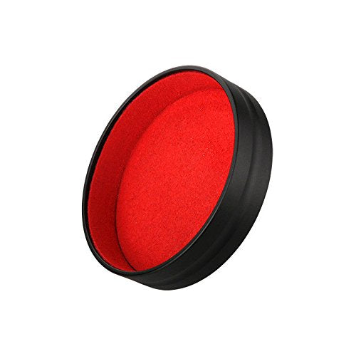 Yewoop Lq/Q2 C Metal Lens Cap Compatible With Leica Q (Typ 116) Q2, Camera Black Front Lens Cover Insider Red Flannel