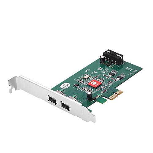 Siig Dual Profile 2 Port Firewire 400 Pcie Card, Pcie 1.1 X1 To Dual 6 Pin 1394A Port, 400Mbps, Ti Xio2213Bzay Chipset, For Wind