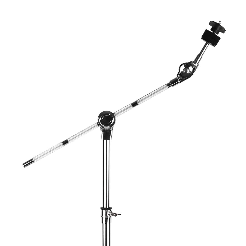 Keerpusi Cymbal Stand With Drum Sticks Holder, Adjust High Boom And Straight Combo,Double Braced Legs With Rubber Feet Ride And