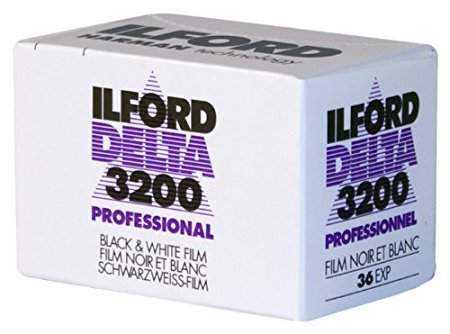 Ilford 1887710 Delta 3200 Professional, Black And White Print Film, 135 (35 Mm), Iso 3200, 36 Exposures 3 Pack