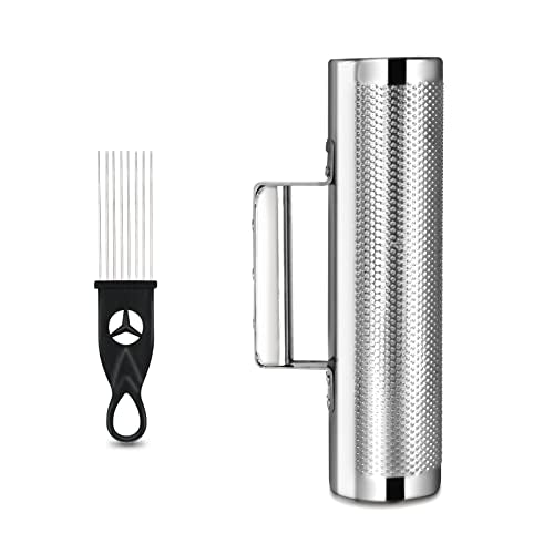 Soulmate Guiro Instrument 10''X3'' Stainless Steel Guiro Latin Percussion Instrument With Scraper Professional Band Accompanimen