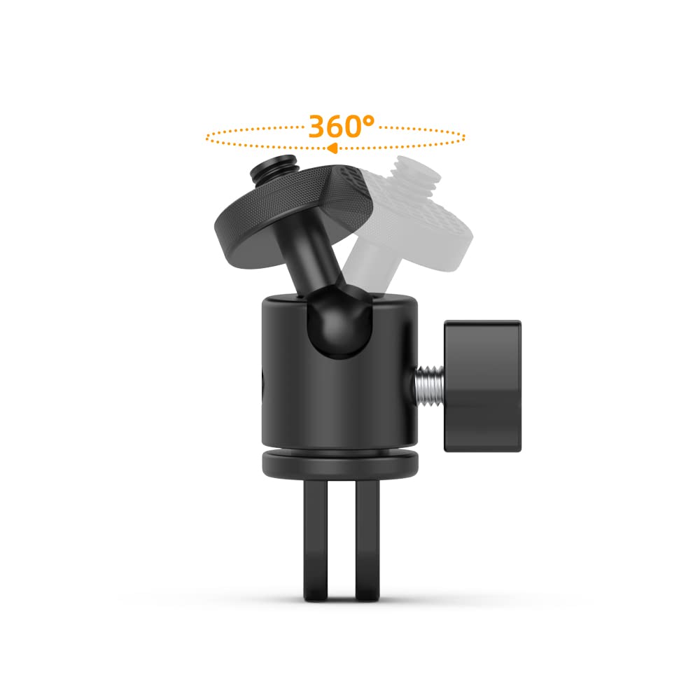 Skezn Aluminum 360 Degree Rotation Camera Mount, 1/4 Screw Adjustable Adapter Mount, Compatible With Gopro Hero 12/11/10/9/8/7, Dji, Sony, Xiaomi Yi And Other Action Cameras