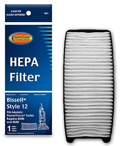 Envirocare Replacement Hepa Vacuum Filter Designed To Fit Bissell Style 12 Uprights