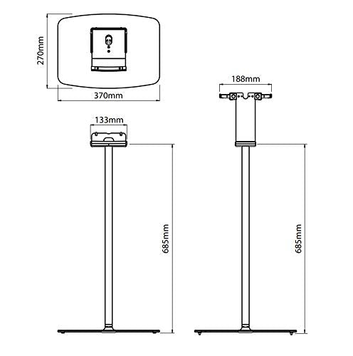 Flexson Floor Stand For Sonos Play:5   White