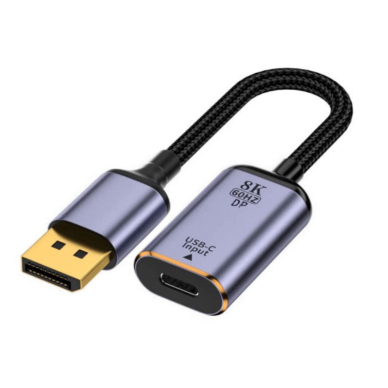 xiwai Type C Female USB-C 3.1 Source to Displayport DP 1.4 Sink HDTV Cable 8K@60hz 4K@120hz for Tablet Phone Laptop