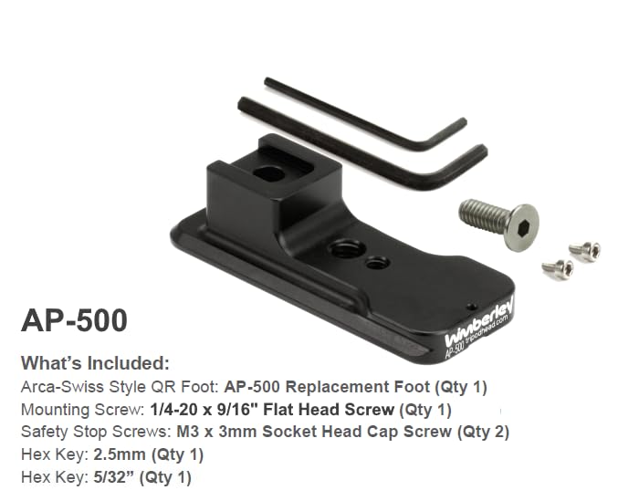 Wimberley Ap 500 Replacement Lens Foot For Nikon 500 F5.6 Pf Vr   Arca Swiss Style   Made In Usa