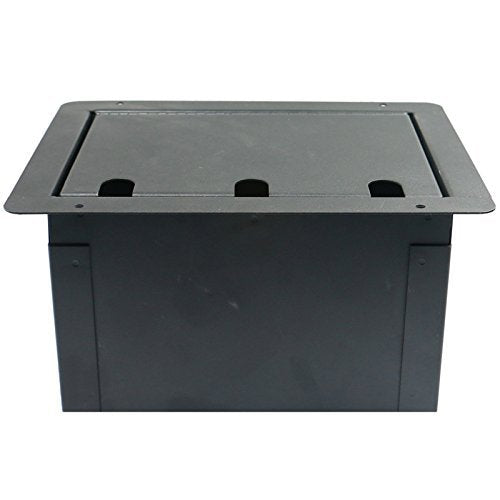 Advance MCS Electronics Pro Audio Stage Recessed Floor Box, 8 XLR, Pre Wired, Steel, Model FBL8+AC-PW