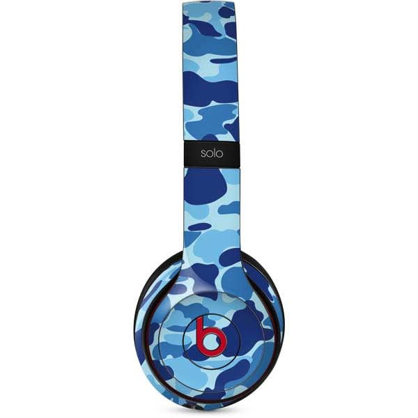 Skinit Decal Audio Skin Compatible With Beats Solo 3 Wireless   Light Blue Street Camo Design