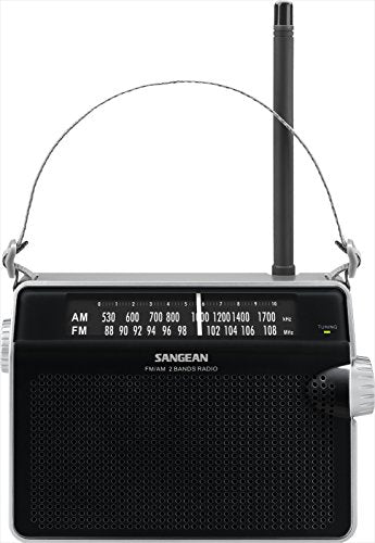 Sangean Pr D6Bk Am/Fm Compact Analog Portable Radio,Black