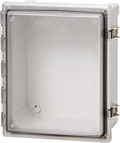 Fibox Enclosures AR16148CHSSLT UL Listed Nema 4X Polycarbonate Enclosure with Hinged Transparent Screw Cover and Stainless Steel
