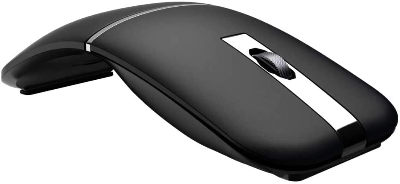 Wfb Bluetooth Wireless Mouse For Laptop, Foldable Arc 180 Rotating Silent Click Portable Curved Computer Mice For Home, Office,