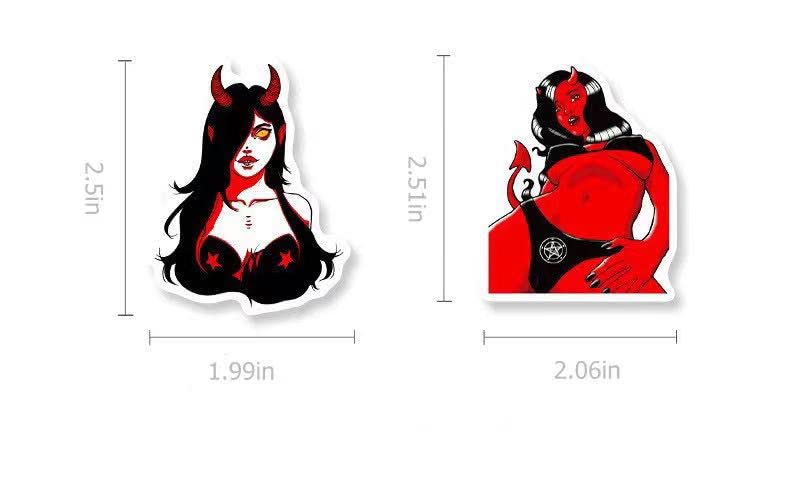 Taeekiy 50 Pcs Cool Goth Horror Stickers Decals. Horror Skull Stickers For Adults Girls Teens Mens.Vinyl Gothic Halloween Sticke