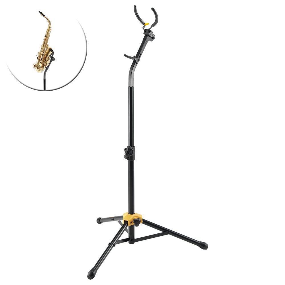 Hercules Ds730B Auto Grip Alto/Tenor Sax Stand Black
