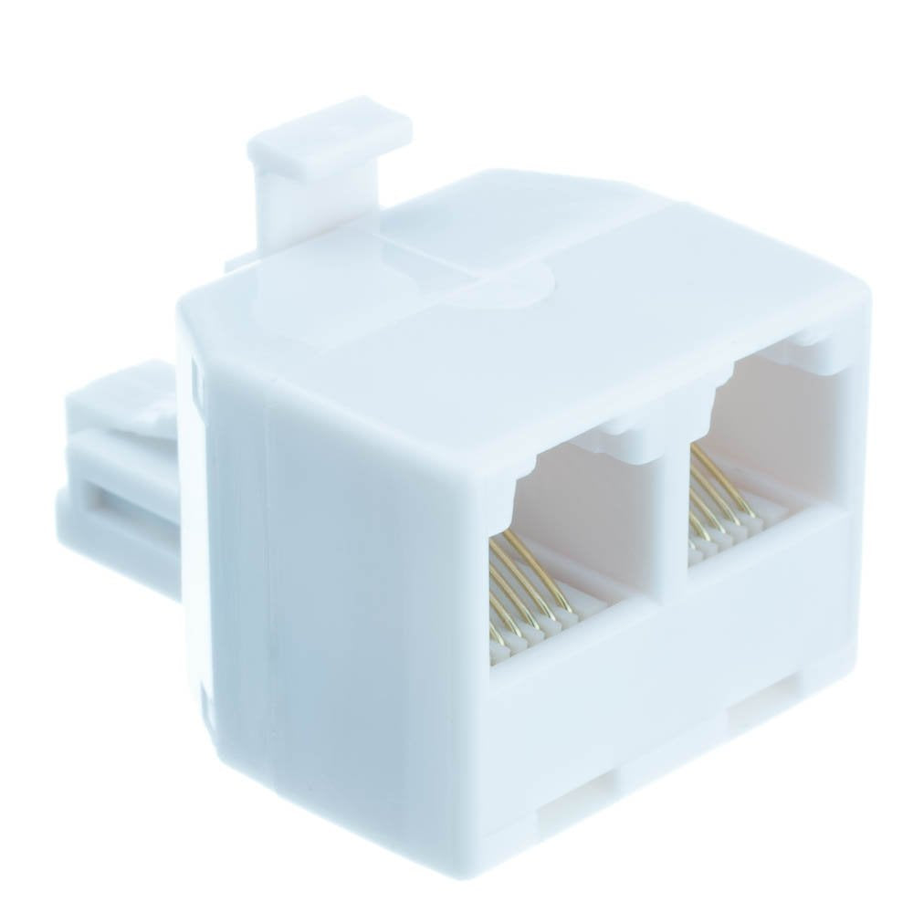 Cablewholesale Phone Splitter (Straight), Rj11/Rj12 Male To Two Rj11/Rj12 Female