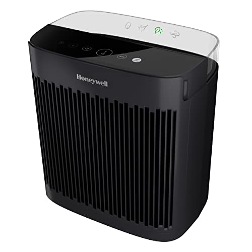 Honeywell Insight Hepa Air Purifier With Air Quality Indicator For Medium Large Rooms (190 Sq Ft), Black   Wildfire/Smoke, Polle