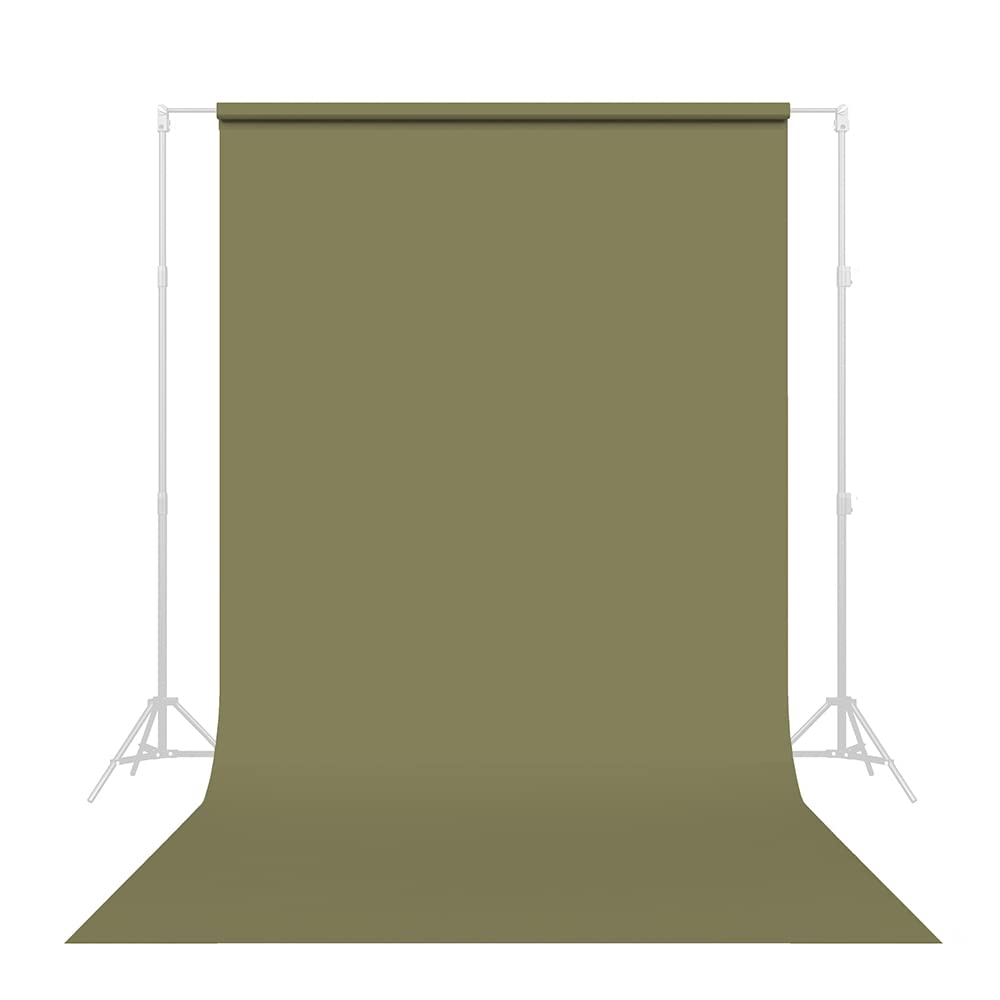 Savage Seamless Paper Photography Backdrop   Color #34 Olive Green, Size 86 Inches Wide X 36 Feet Long, Backdrop For Youtube Videos, Streaming, Interviews And Portraits   Made In Usa