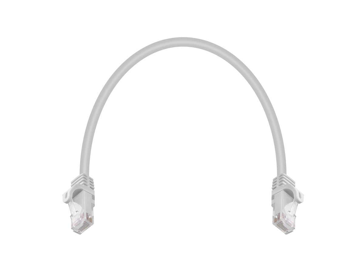 Monoprice Cat6 1Ft White Patch Cable Utp 24Awg 550Mhz Pure Bare Copper Snagless Rj45 Flexboot Series Ethernet Cable