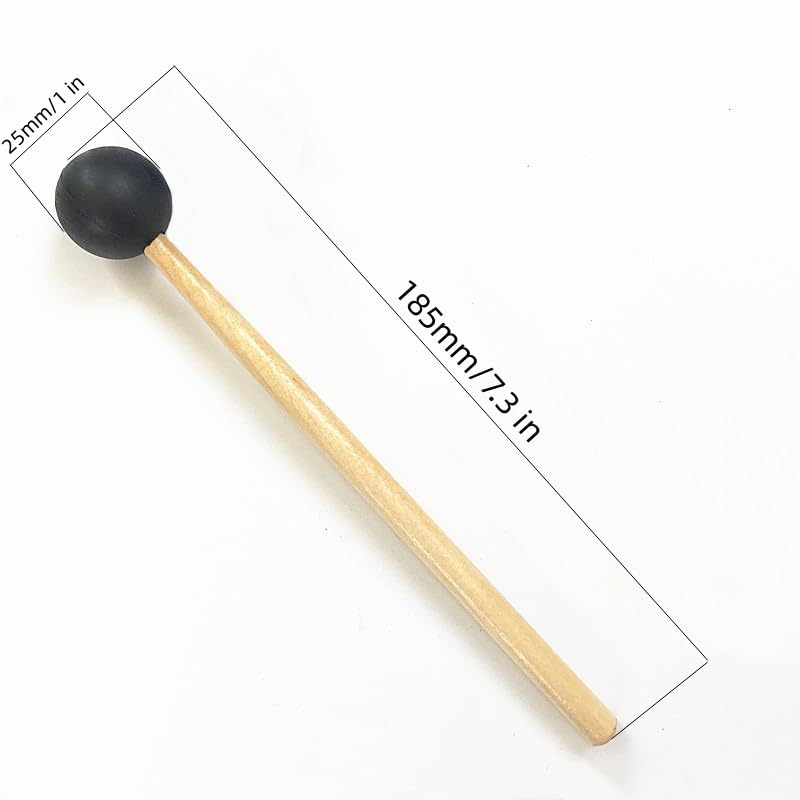 Ccecce 2 Pack Tuning Fork Mallet Striker With Rubber Tip Silicone Hammer With Wood Handle For Violin Guitar Tuner Musical Instru