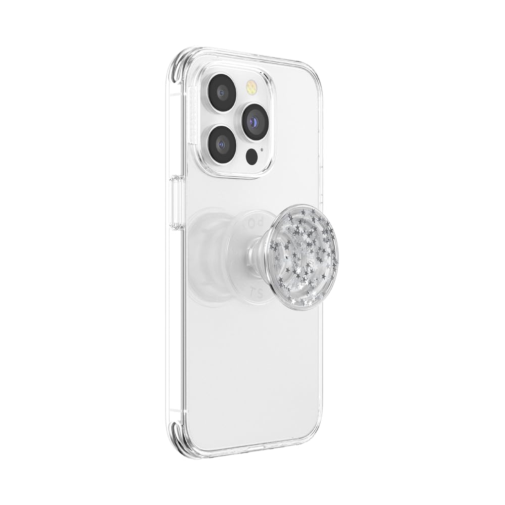 PopSockets Glitter Star Fire Phone Grip with Expanding Kickstand - Stylish and Functional Mobile Accessory