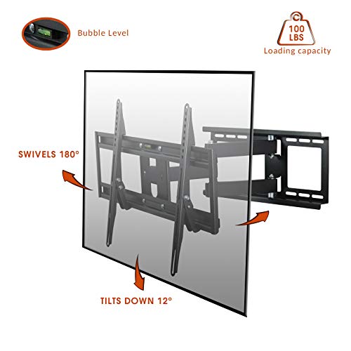 Megamounts Gmwamz 863 16 Full Motion Wall Mount With Bubble Level For 32 70 In. Displays