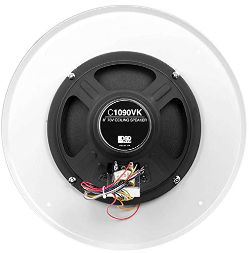 OSD Audio 8' Commercial 70V Ceiling Speaker w/Front Volume Control Knob Single White C1090