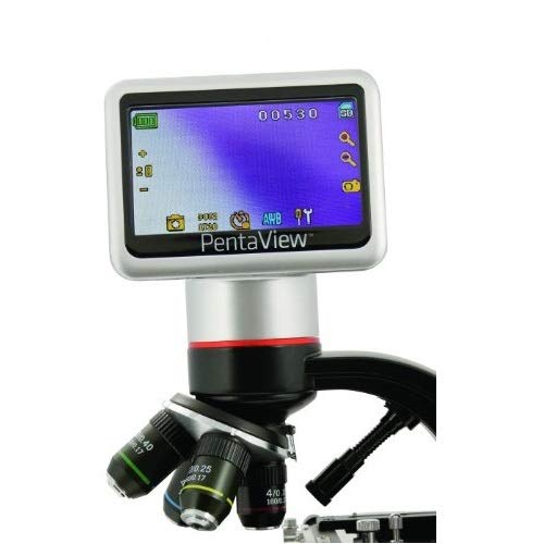 Celestron   Pentaview Lcd Digital Microscope  Biological Microscope With A Built In 5Mp Digital Camera   Adjustable Mechanical S