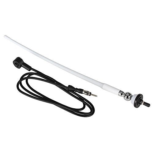 Enrock 20W White Flexible Rubber Mast Long Range Marine Boat Yacht Am/Fm Radio Antenna