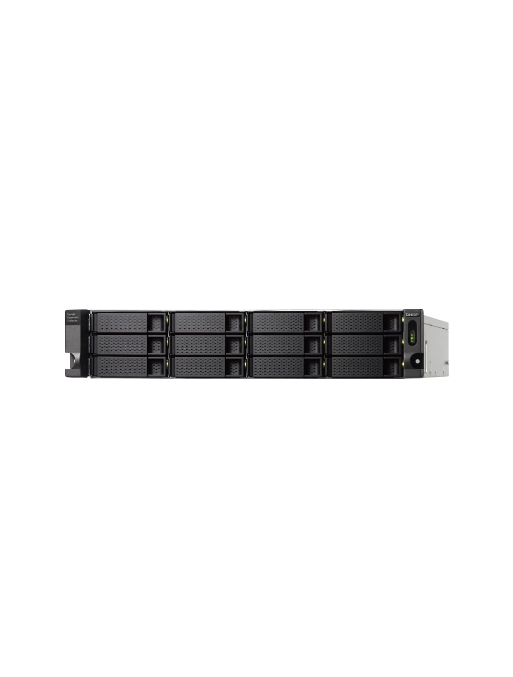 Qnap Tl R1200C Rp 12 Bay Rackmount Jbod Storage Enclosure With Usb 3.2 Gen 2 Type C Connectivity, Redundant Psu