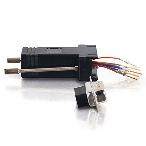 C2G 02947 Rj45 To Db9 Male Serial Rs232 Modular Adapter, Black