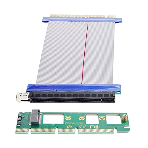 Nfhk Ngff M Key Nvme Ahci Ssd To Pci E 3.0 16X X16 Vertical Adapter With Cable Male To Female Extension